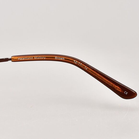 HEARTLAND MALLORY EYEGLASSES BROWN 52-17-135 STAINED GLASS FRAMES ONLY - Picture 3 of 4